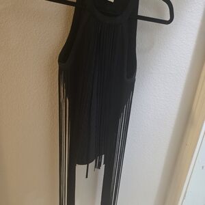 Torn by Ronny Kobo Black Textured Top